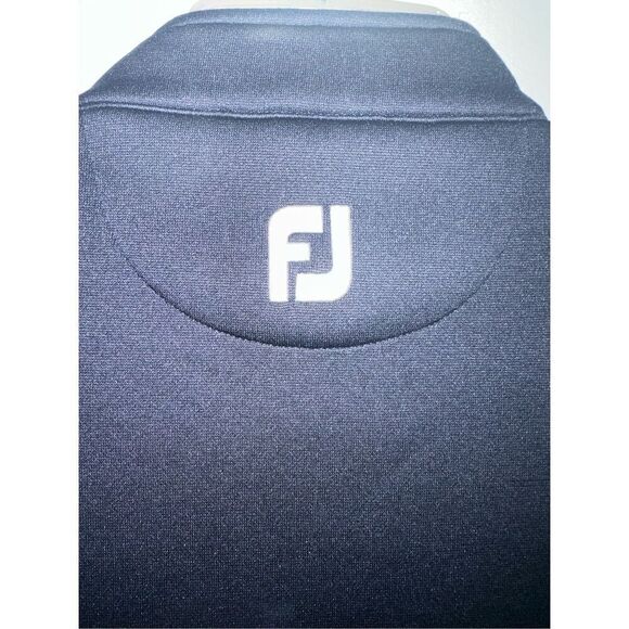 FootJoy Junior Boy's Half Zip Mid Layer Golf Pullover Navy Blue Medium Golf - Picture 5 of 5